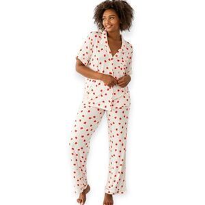 Riot Theory Rumor White Red Heart Lollipop Pajamas Size XS